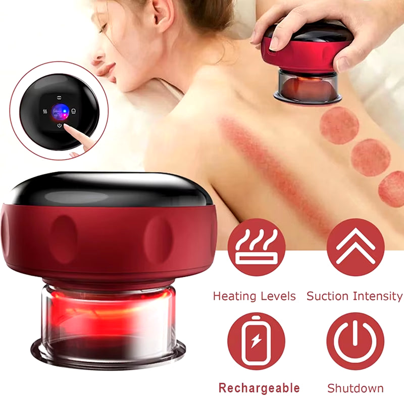 BioPress - Body Scraping Massage Smart Electric Vacuum Cupping Heating Suction Cup Device Back Neck Arm Massger