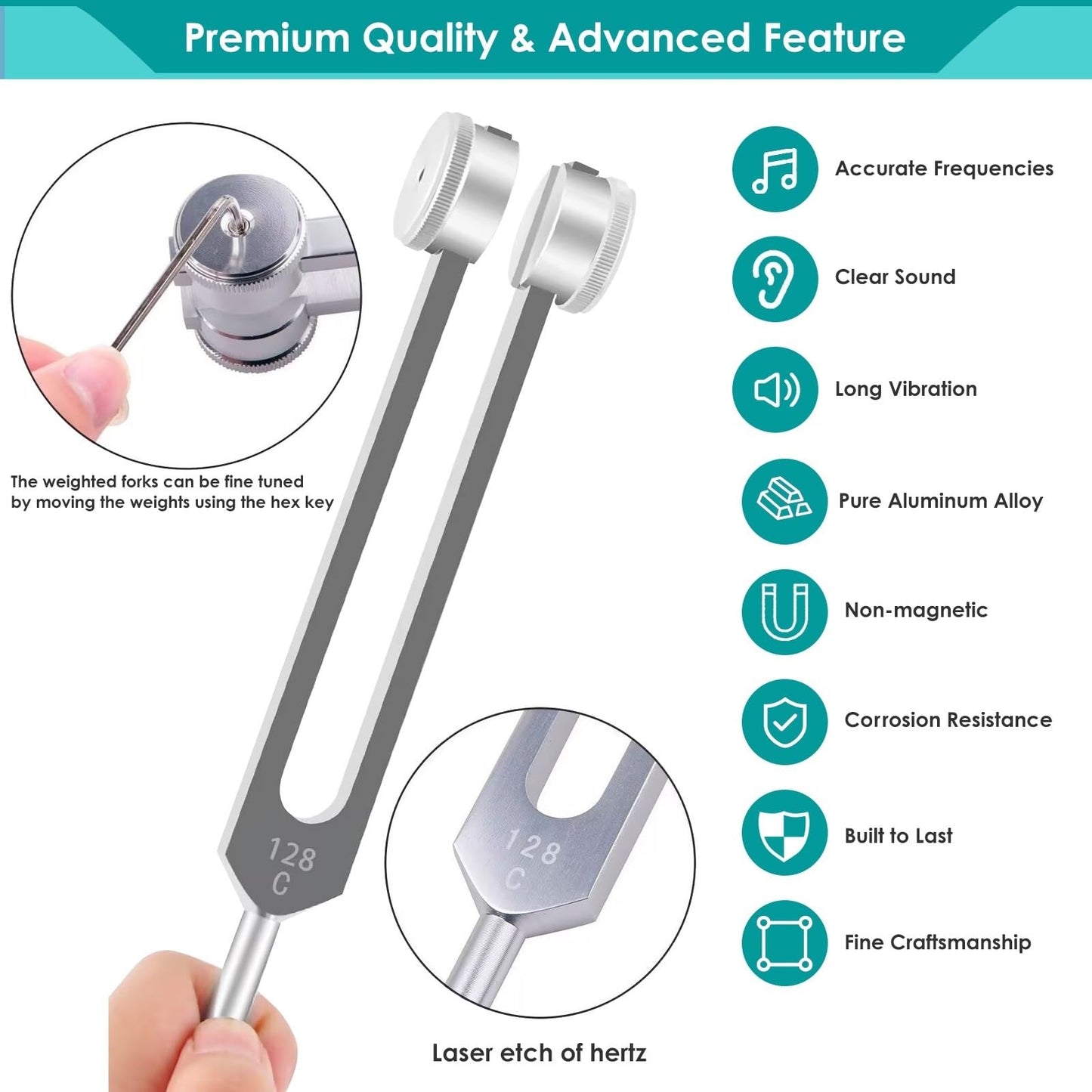 TonikaZen 128 Hz Tuning Fork.