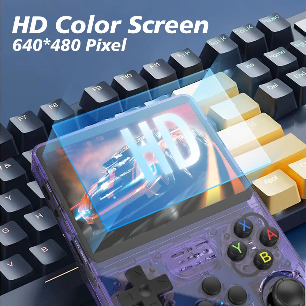 RetroBox - R36S Retro Handheld Video Game Console Linux System 3.5 Inch IPS Screen Portable Pocket Video Player R35S 64GB Games
