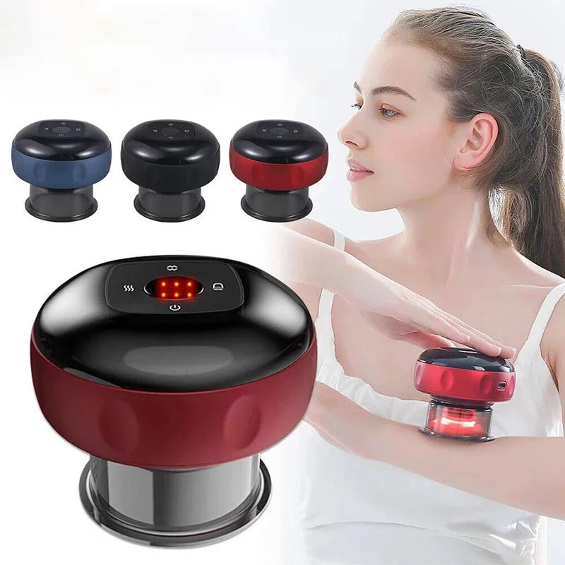 BioPress - Body Scraping Massage Smart Electric Vacuum Cupping Heating Suction Cup Device Back Neck Arm Massger