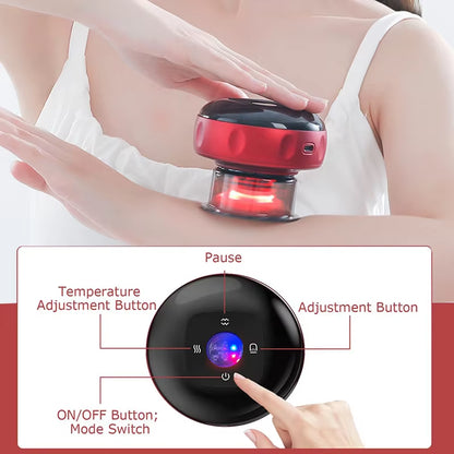 BioPress - Body Scraping Massage Smart Electric Vacuum Cupping Heating Suction Cup Device Back Neck Arm Massger