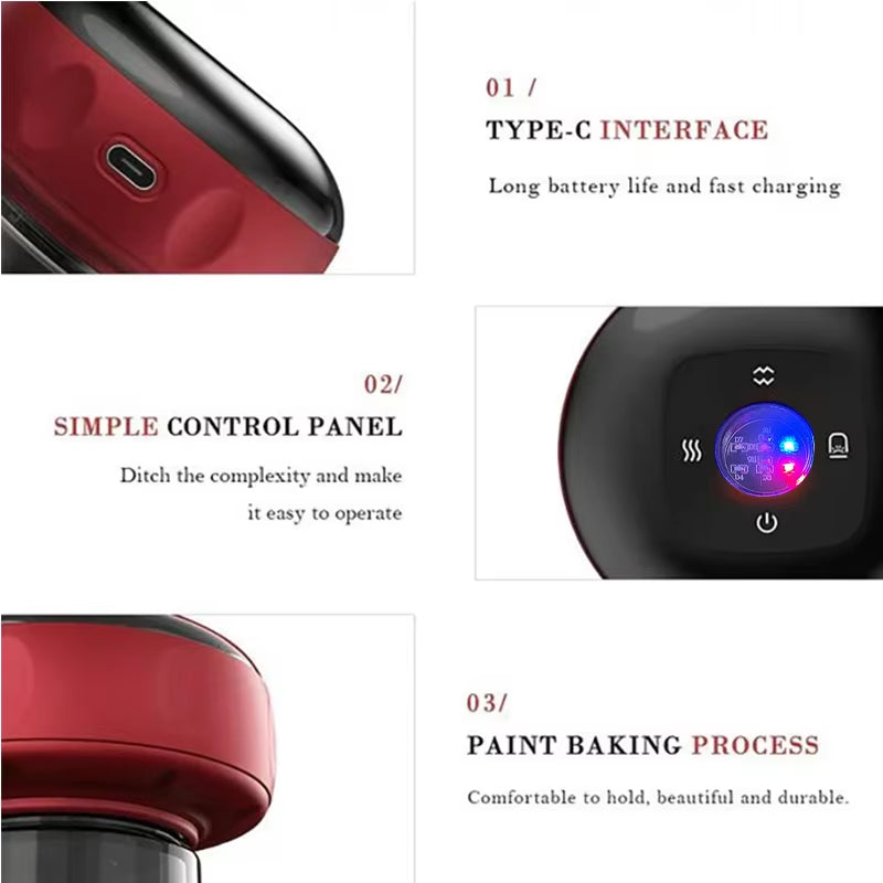 BioPress - Body Scraping Massage Smart Electric Vacuum Cupping Heating Suction Cup Device Back Neck Arm Massger